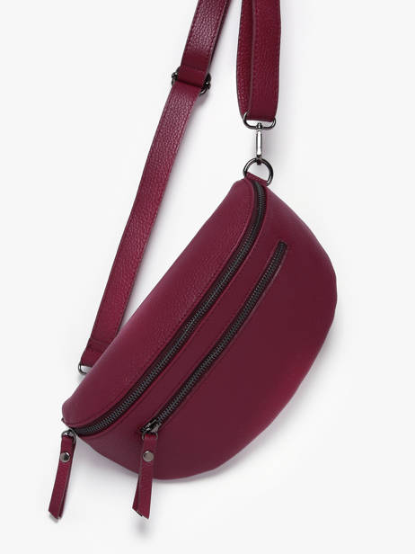 Heuptasje Caviar Leder Milano Rood caviar CA23111 ander zicht 1